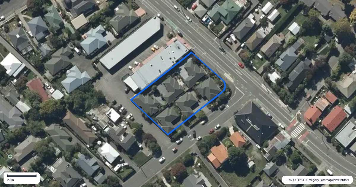 Property context map for 2/126 Opawa Road, Opawa, Christchurch