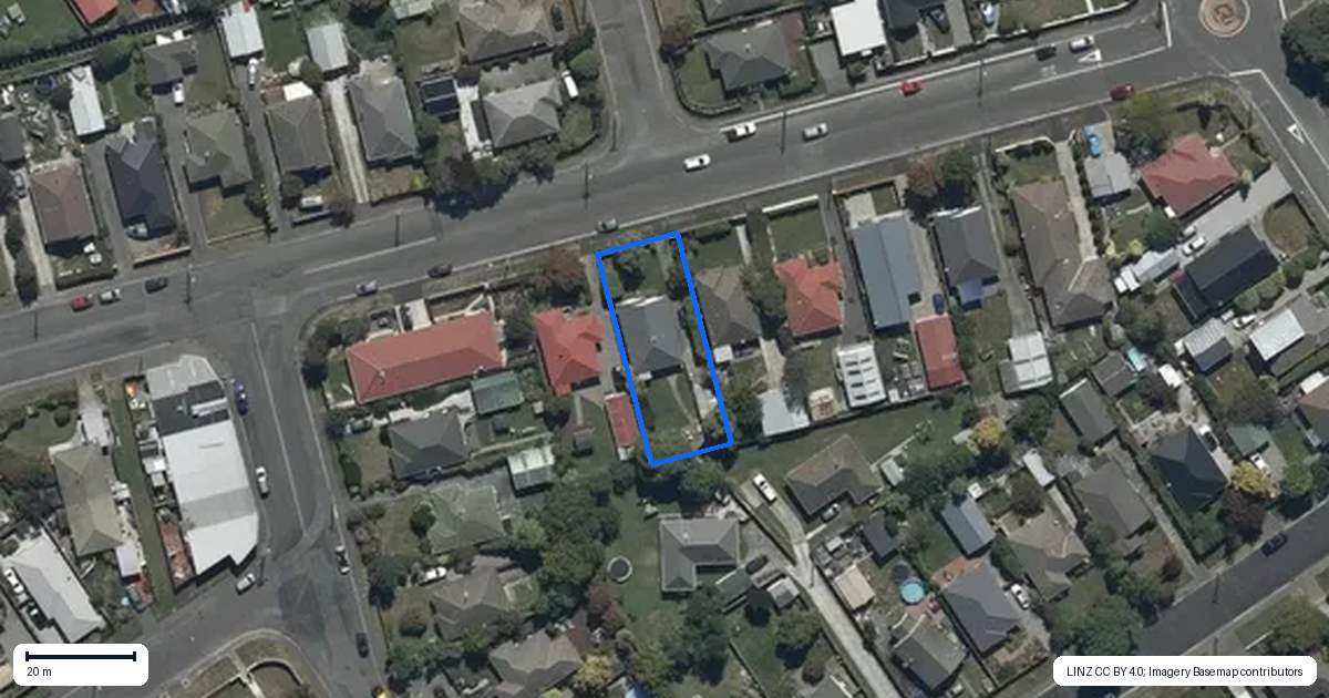 Property context map for 34 Ranger Street, Mairehau, Christchurch
