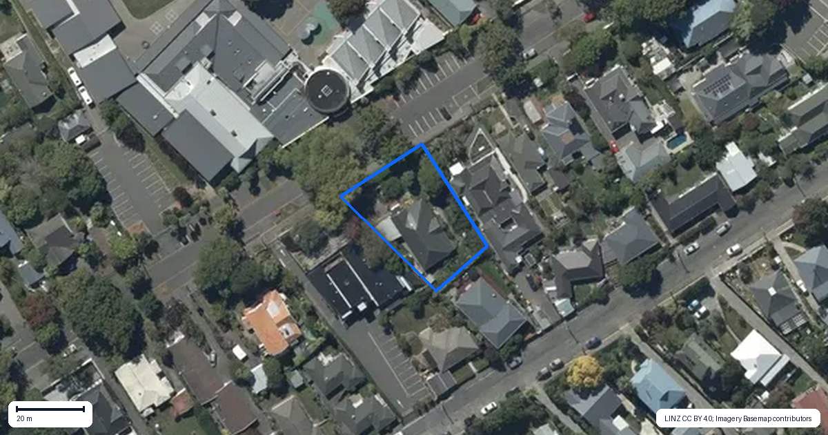 Property context map for 40 Cholmondeley Avenue, Opawa, Christchurch