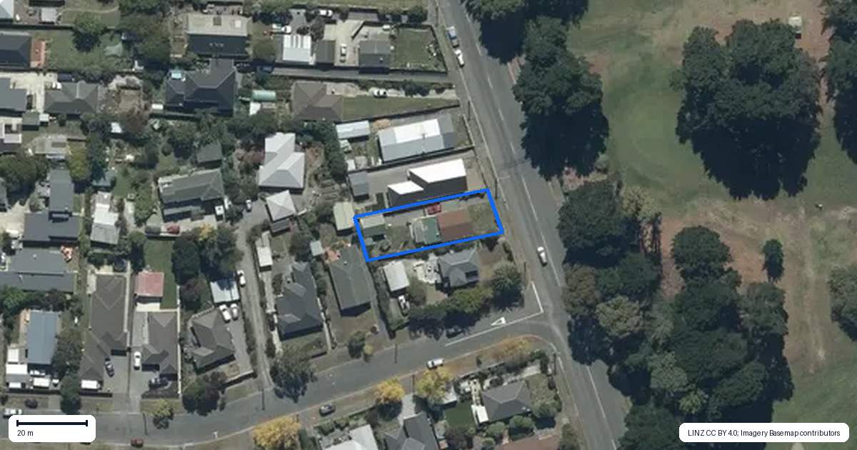 Property context map for 222 Keyes Road, New Brighton, Christchurch
