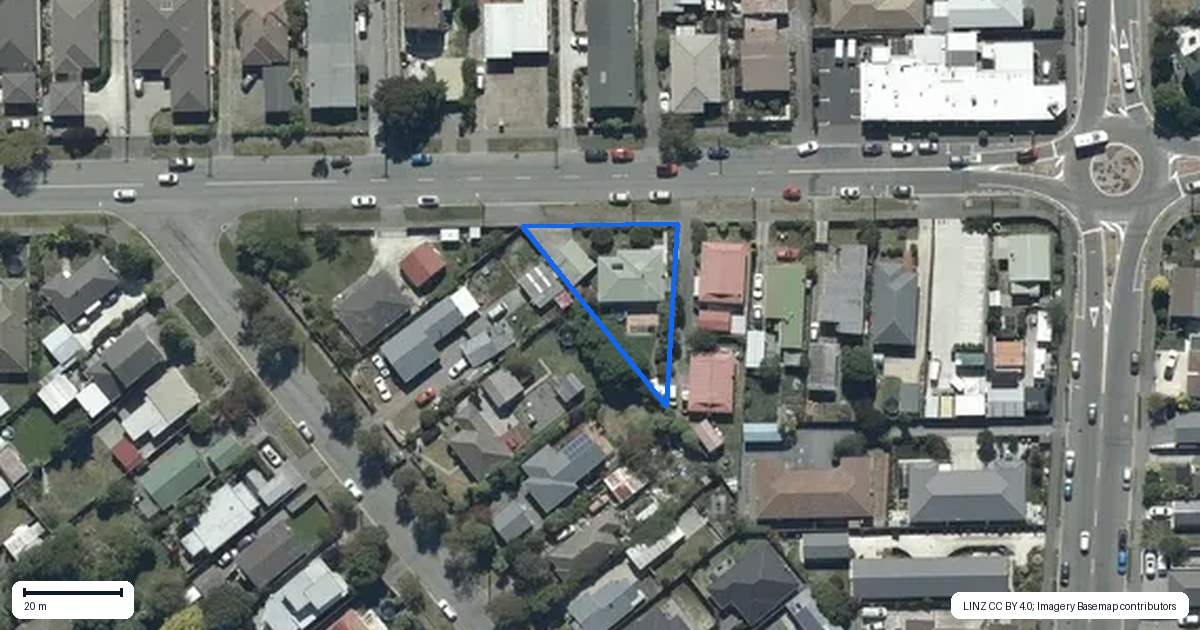 Property context map for 193 Beach Road, North New Brighton, Christchurch