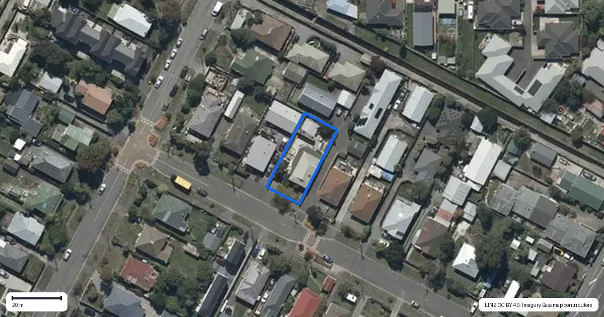 Property context map for 9 Newcastle Street, Phillipstown, Christchurch