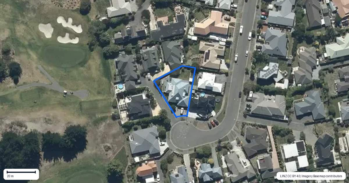 Property context map for 10 Cordyline Place, Waimairi Beach, Christchurch