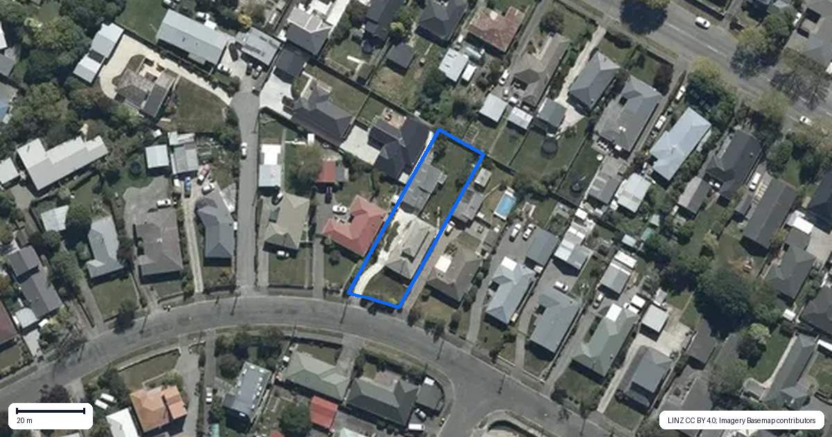 Property context map for 14 Glenmore Avenue, Casebrook, Christchurch