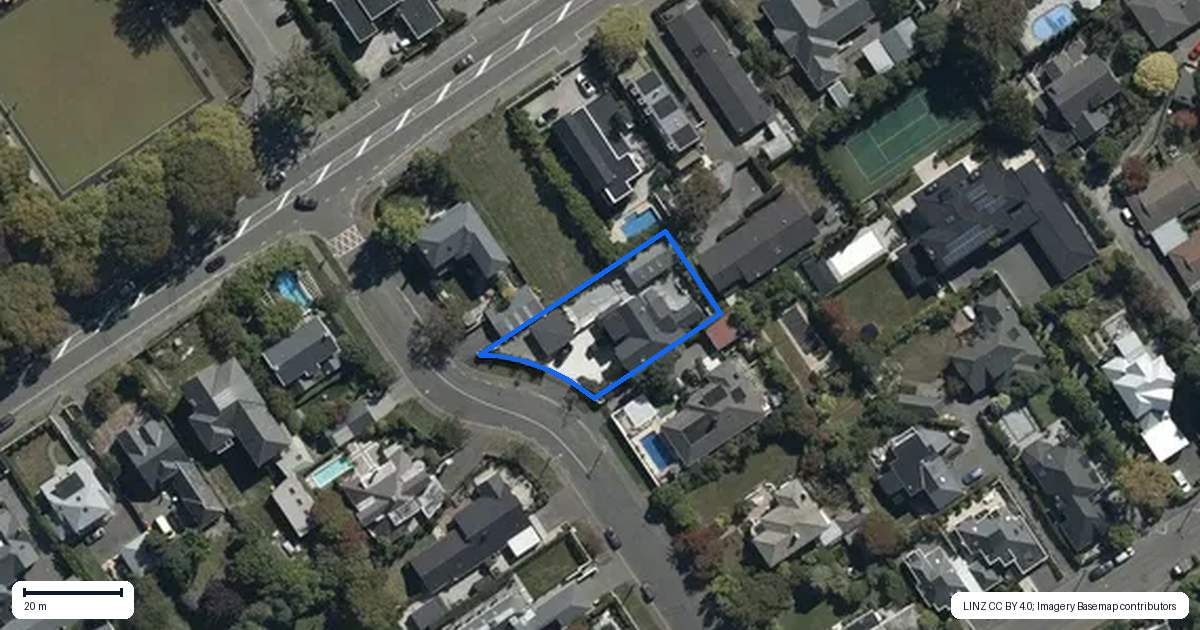 Property context map for 18 Allister Avenue, Merivale, Christchurch