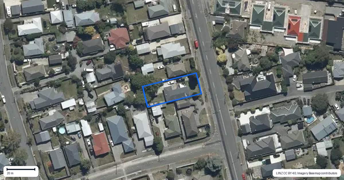 Property context map for 197 Burwood Road, Burwood, Christchurch