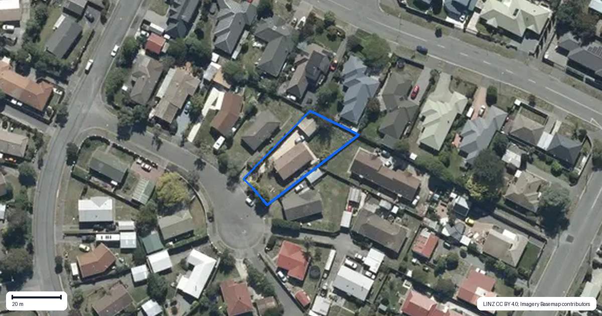 Property context map for 9 Genista Place, Parklands, Christchurch