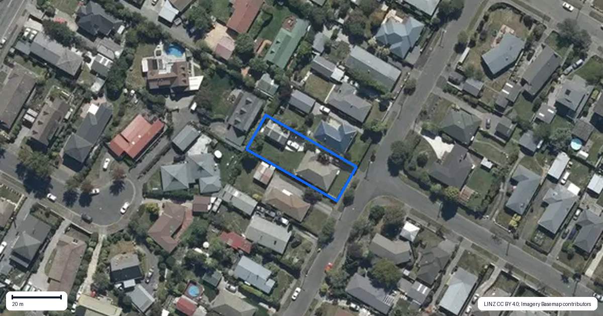 Property context map for 9 Wendover Street, Bishopdale, Christchurch