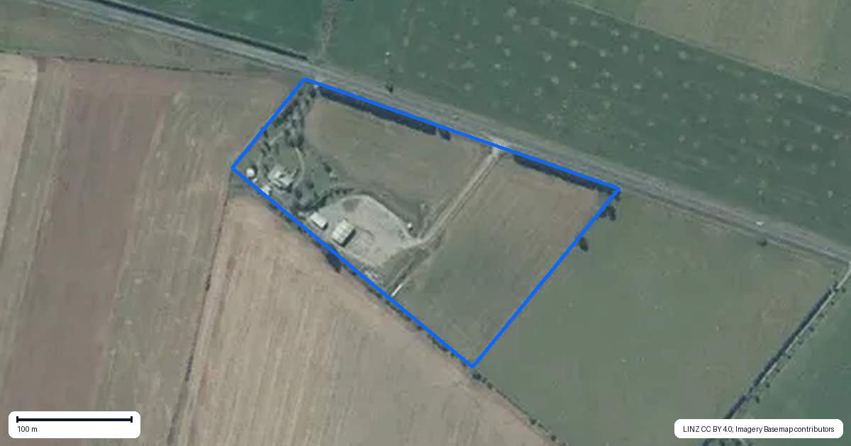 Property context map for 2253 Bealey Road, Hororata