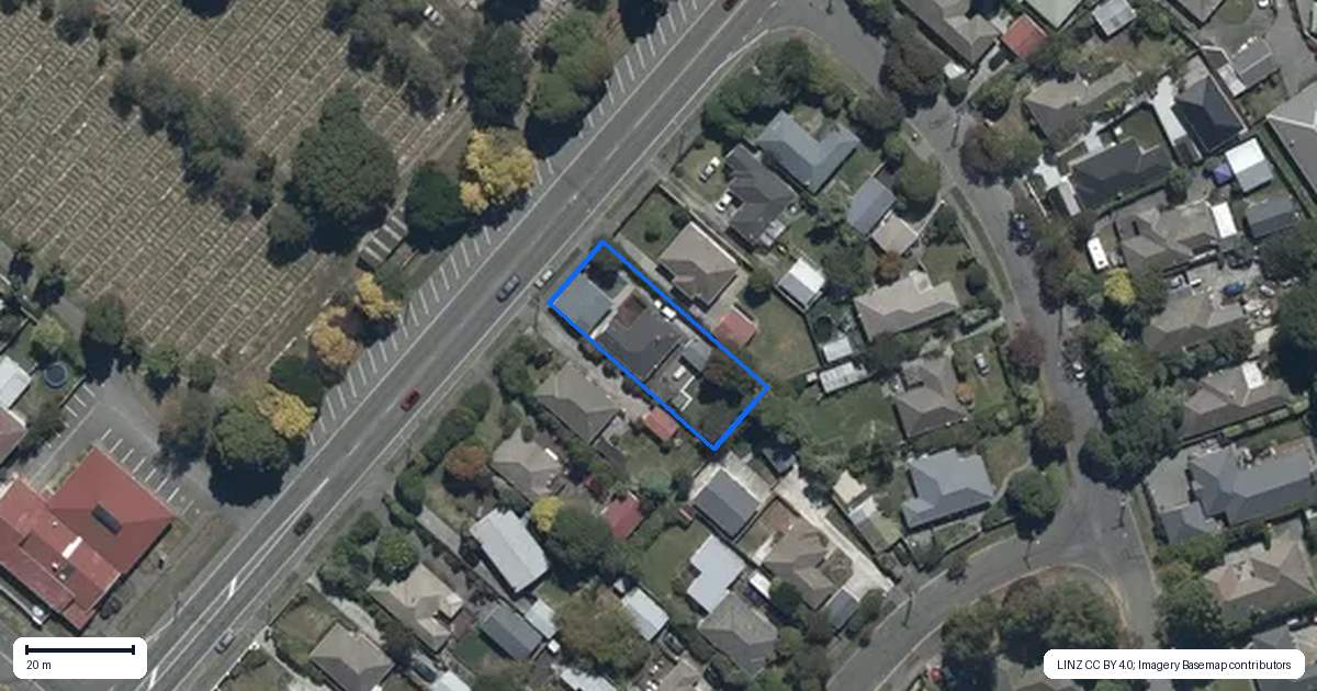 Property context map for 180 Grahams Road, Burnside, Christchurch