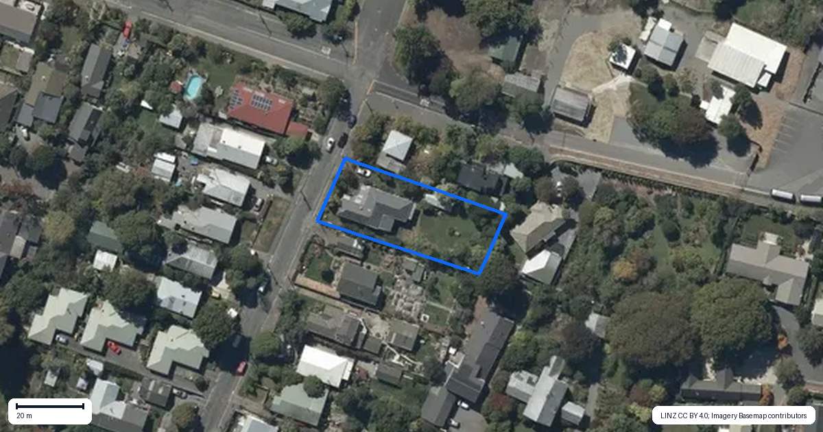 Property context map for 20 York Street, Waltham, Christchurch