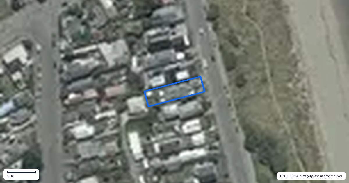 Property context map for 36 Marine Parade, North New Brighton, Christchurch