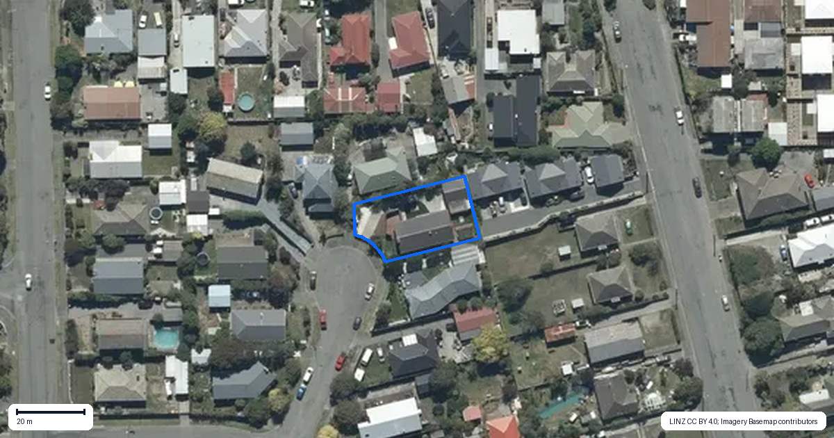 Property context map for 8 Otaki Place, North New Brighton, Christchurch
