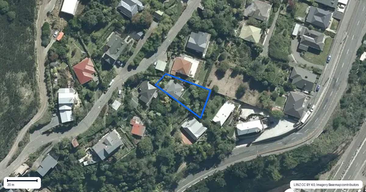 Property context map for 25A Cressy Terrace, Lyttelton