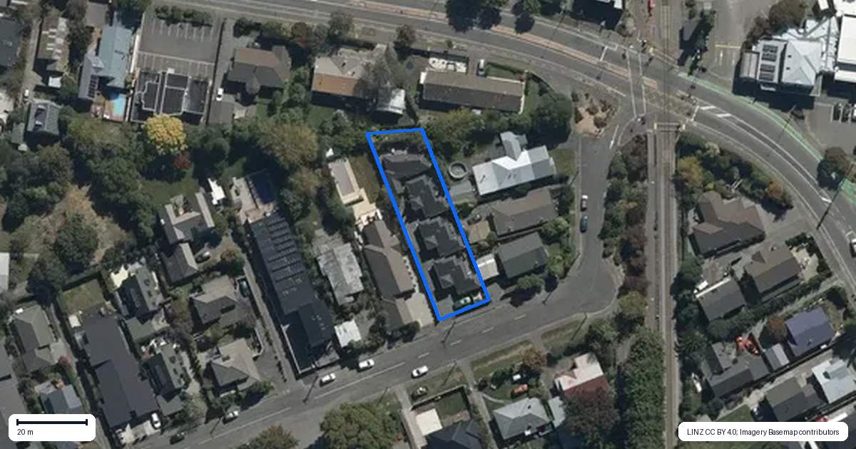 Property context map for 121C Jeffreys Road, Strowan, Christchurch