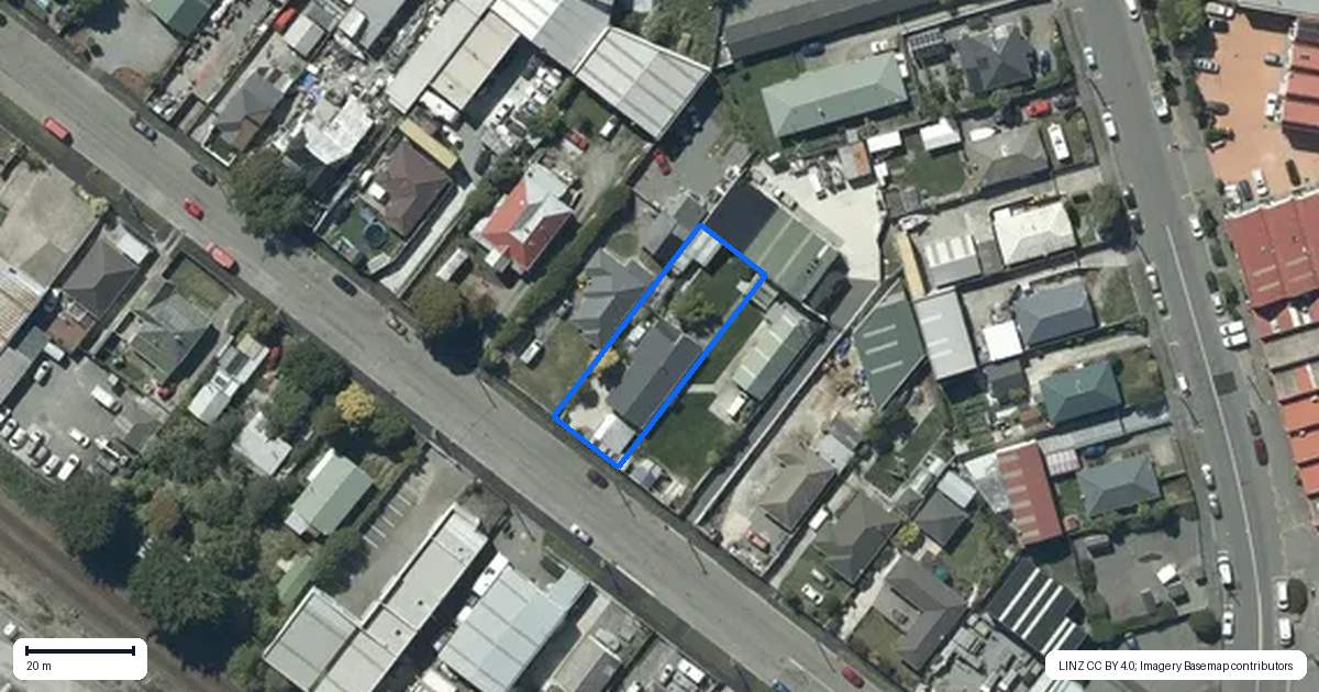 Property context map for 43 Maunsell Street, Woolston, Christchurch