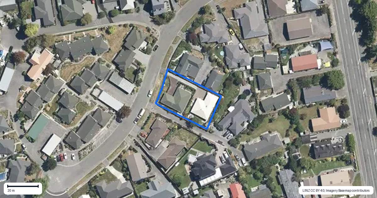 Property context map for 9B Wiltshire Court, Rangiora