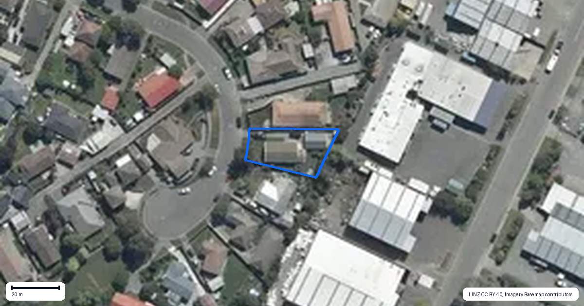 Property context map for 23 Castile Place, Belfast, Christchurch