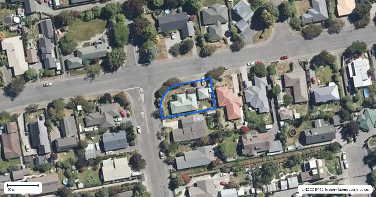 Property context map for 271 Kingsbury Avenue, Rangiora