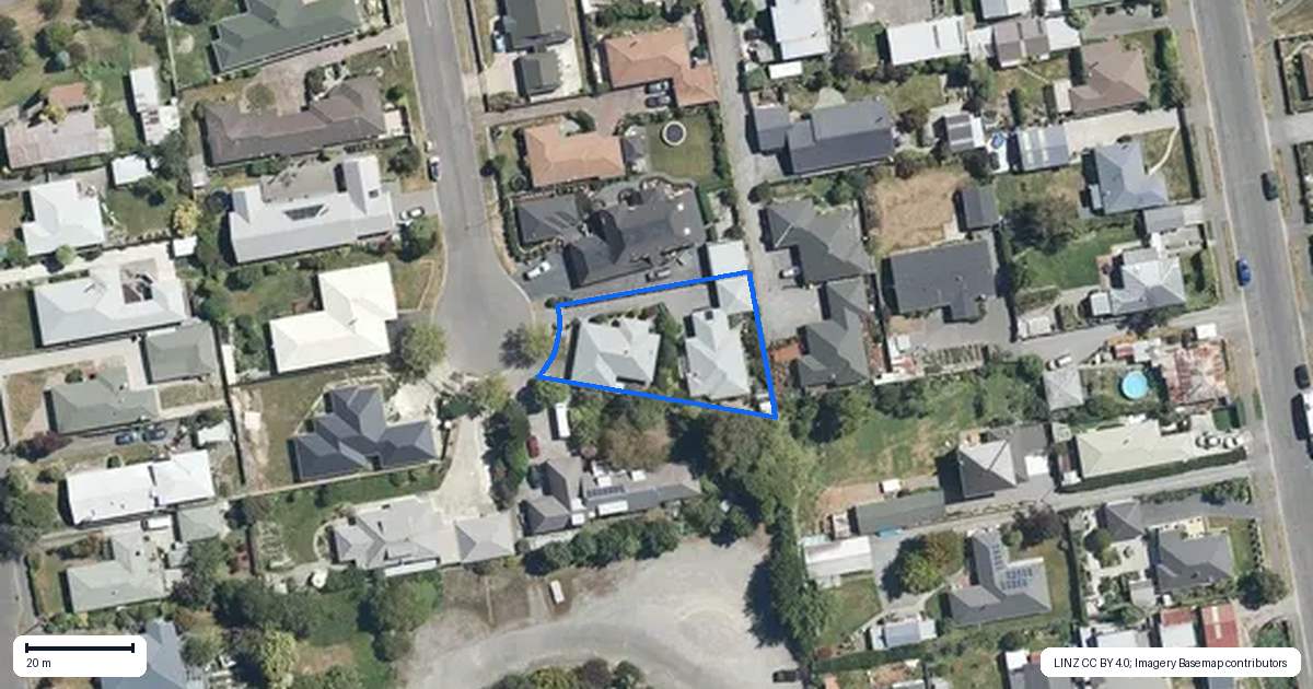 Property context map for 8B Hinton Place, Rangiora