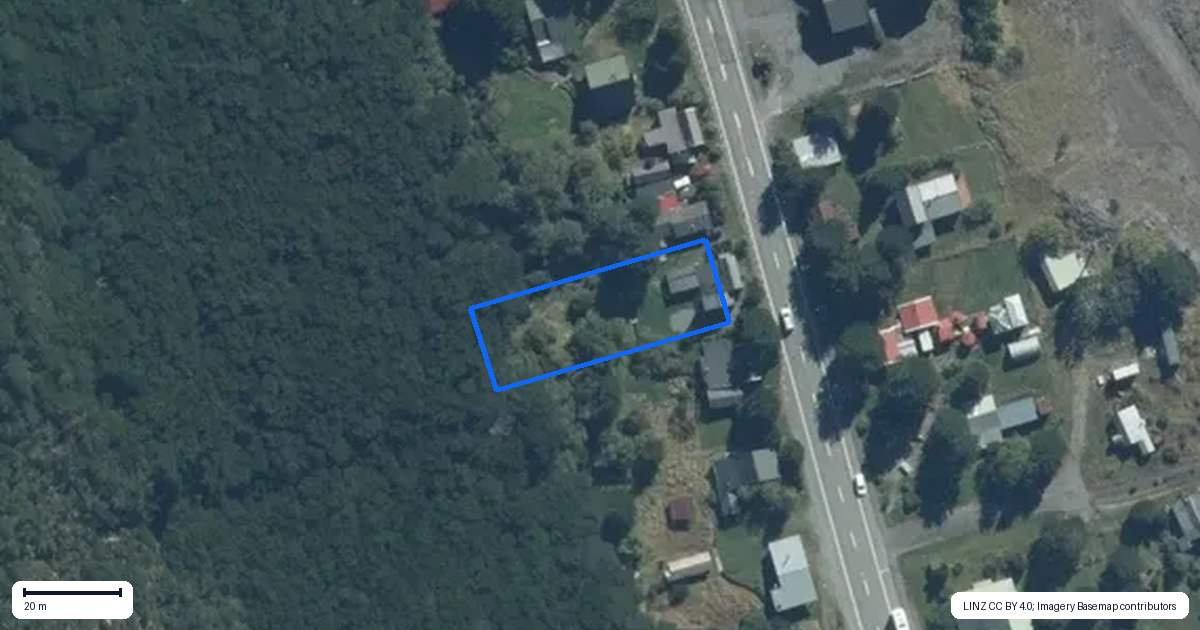 Property context map for 92 West Coast Road, Arthur's Pass National Park