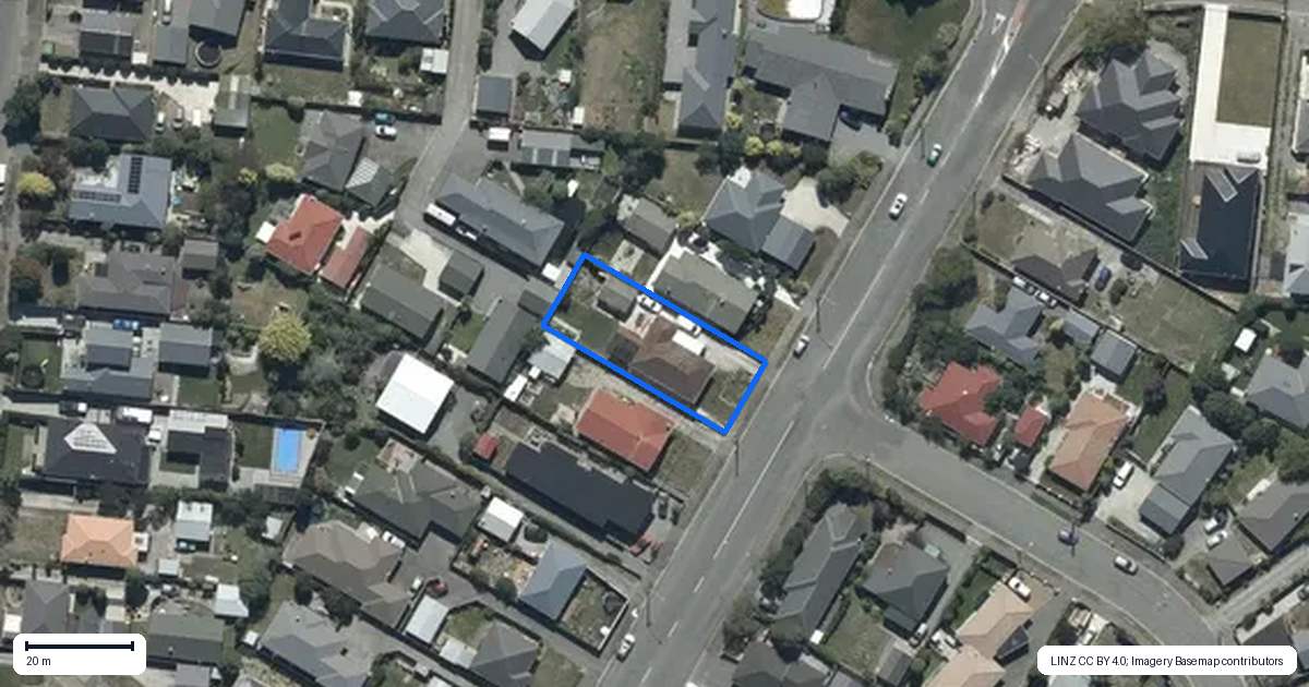 Property context map for 113 Bassett Street, Burwood, Christchurch
