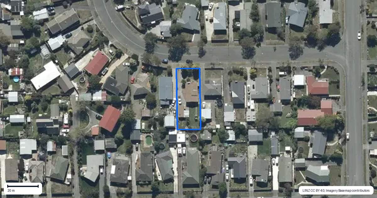 Property context map for 11 Cottonwood Street, Parklands, Christchurch