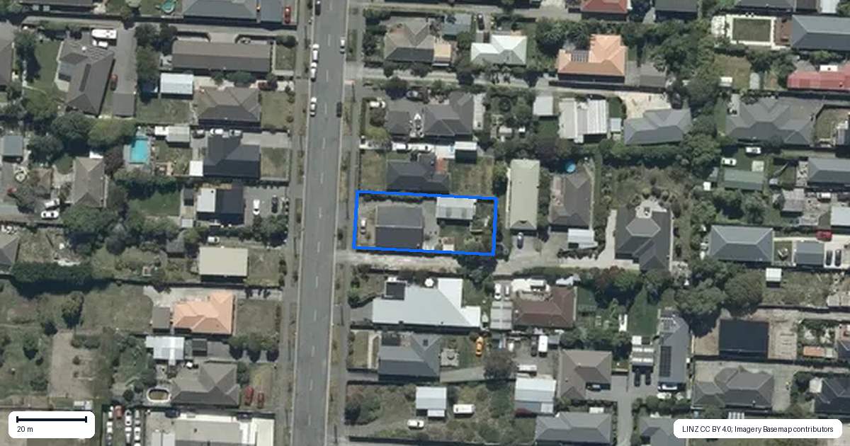 Property context map for 97 Palmers Road, New Brighton, Christchurch