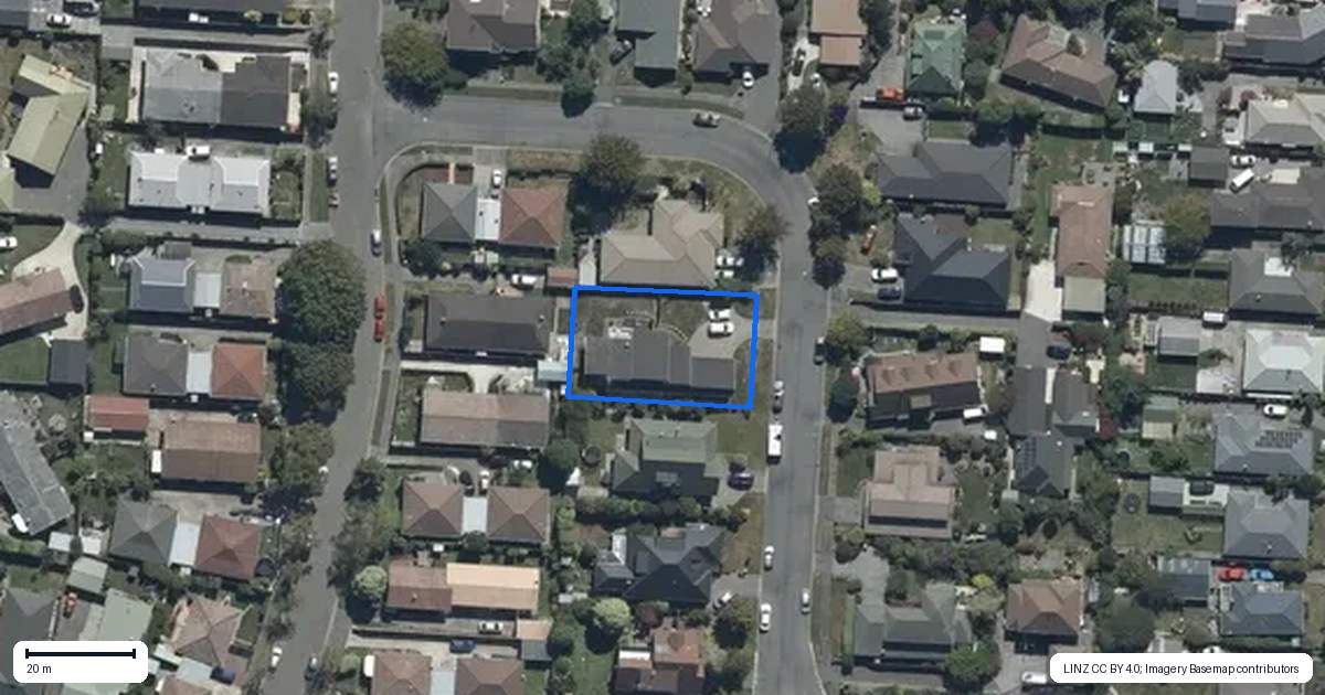 Property context map for 20 Cherrywood Place, Redwood, Christchurch