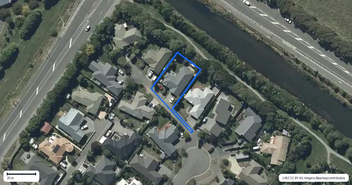 Property context map for 19 Kestrel Place, Woolston, Christchurch