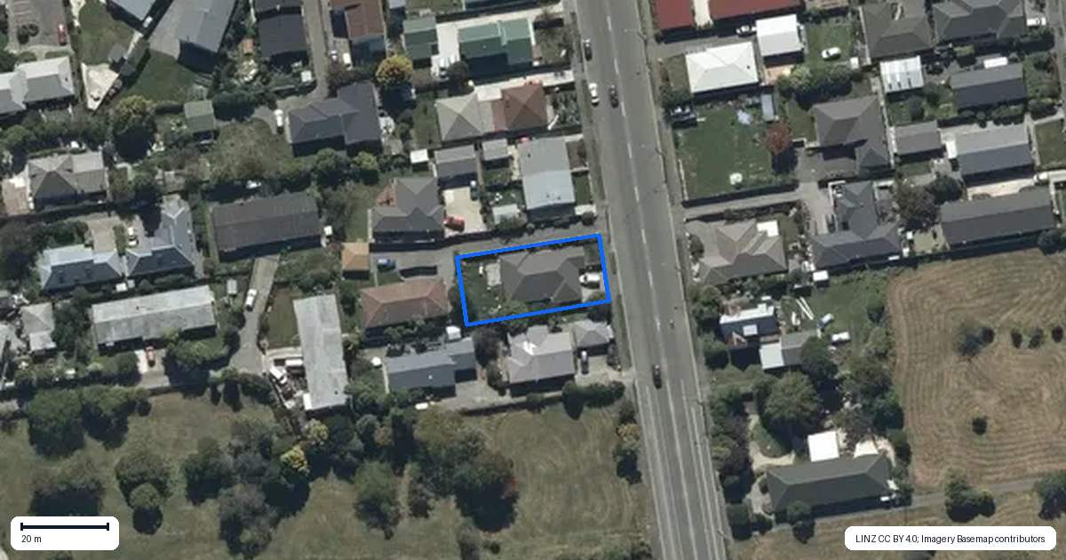 Property context map for 95 Gayhurst Road, Dallington, Christchurch