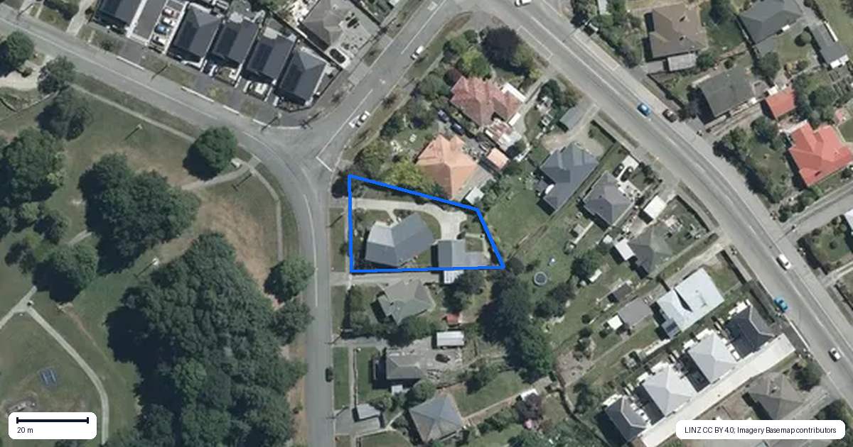 Property context map for 39 Essex Street, Marchwiel, Timaru