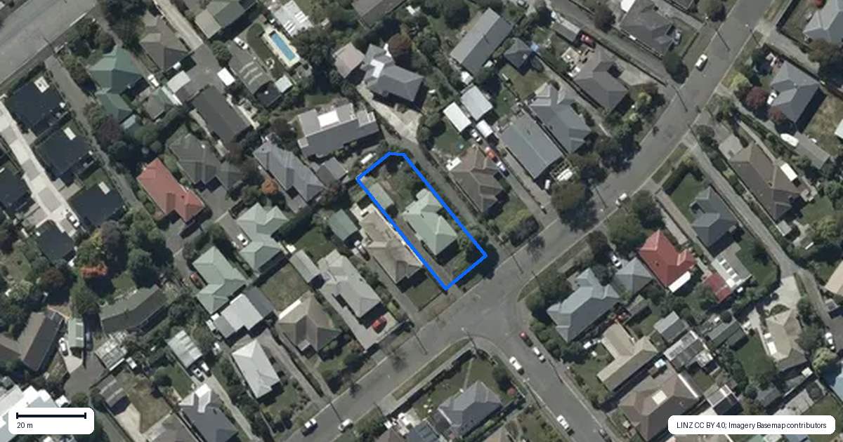Property context map for 97 Stanbury Avenue, Somerfield, Christchurch