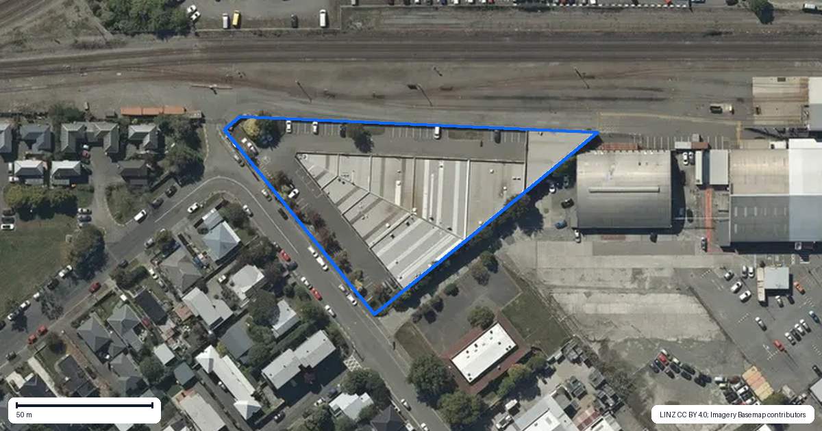 Property context map for 5/44 Clarence Street South, Addington, Christchurch