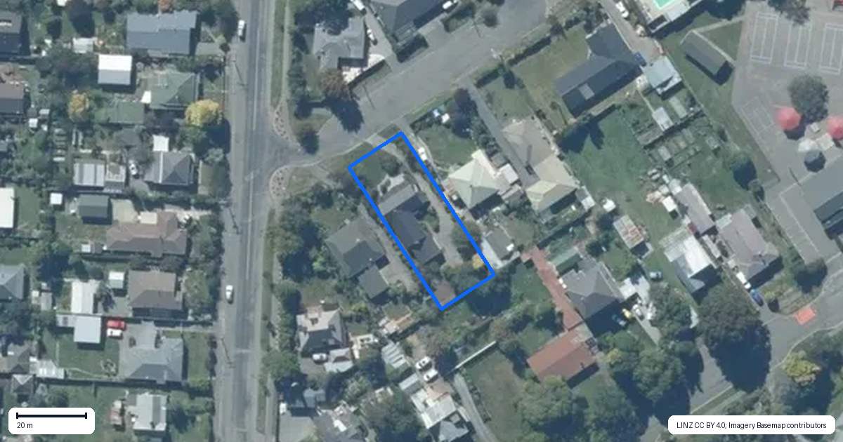 Property context map for 4 Johnston Street, Leeston