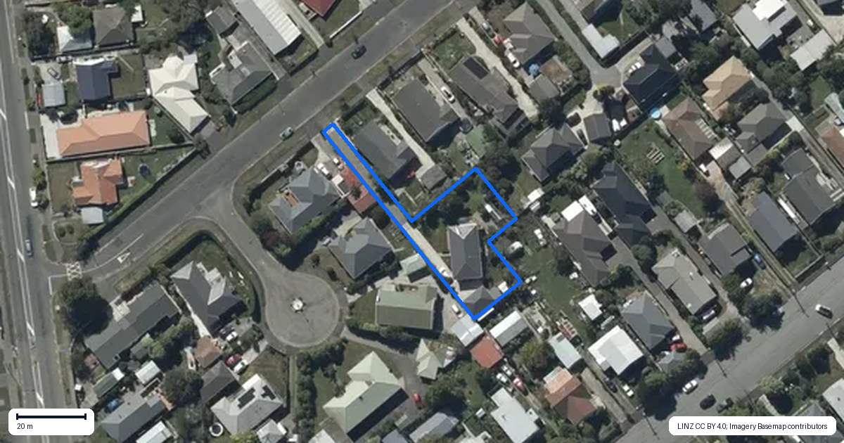 Property context map for 8 Roberta Drive, Somerfield, Christchurch