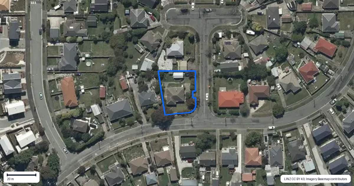 Property context map for 23 Rowcliffe Crescent, Avonside, Christchurch
