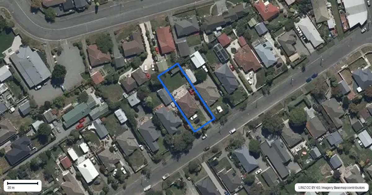 Property context map for 257 Weston Road, Mairehau, Christchurch
