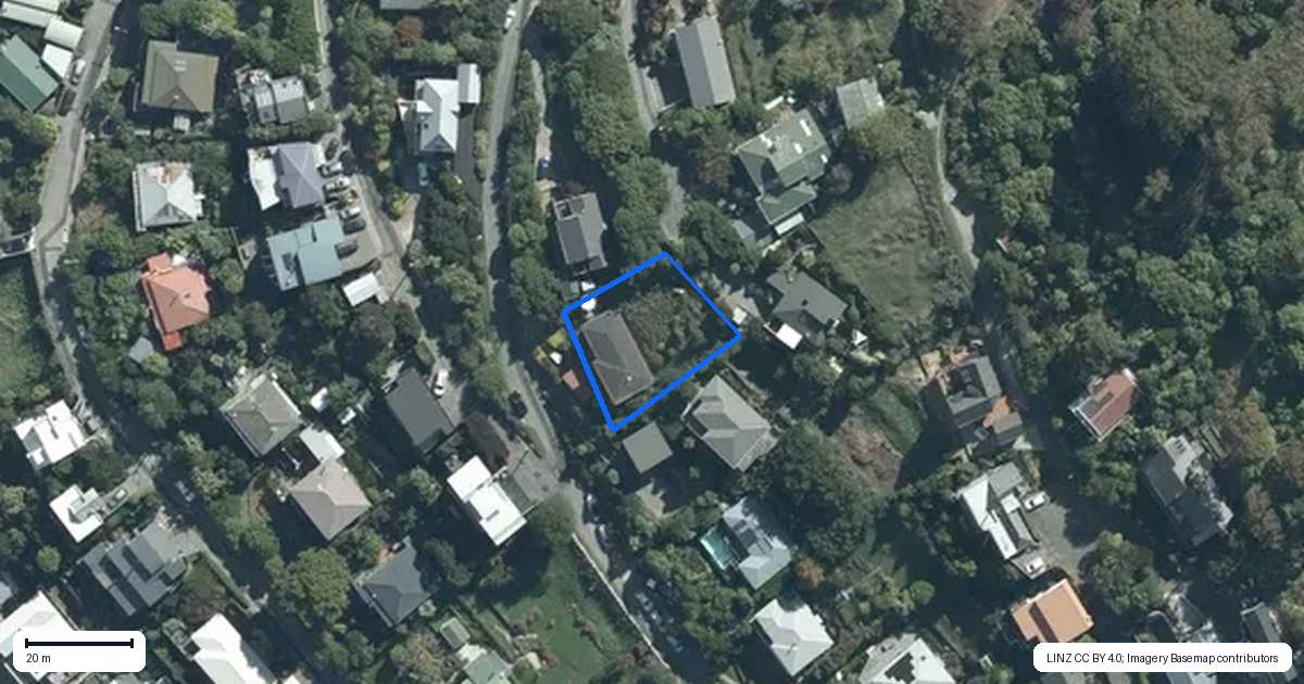 Property context map for 2 Foster Terrace, Lyttelton