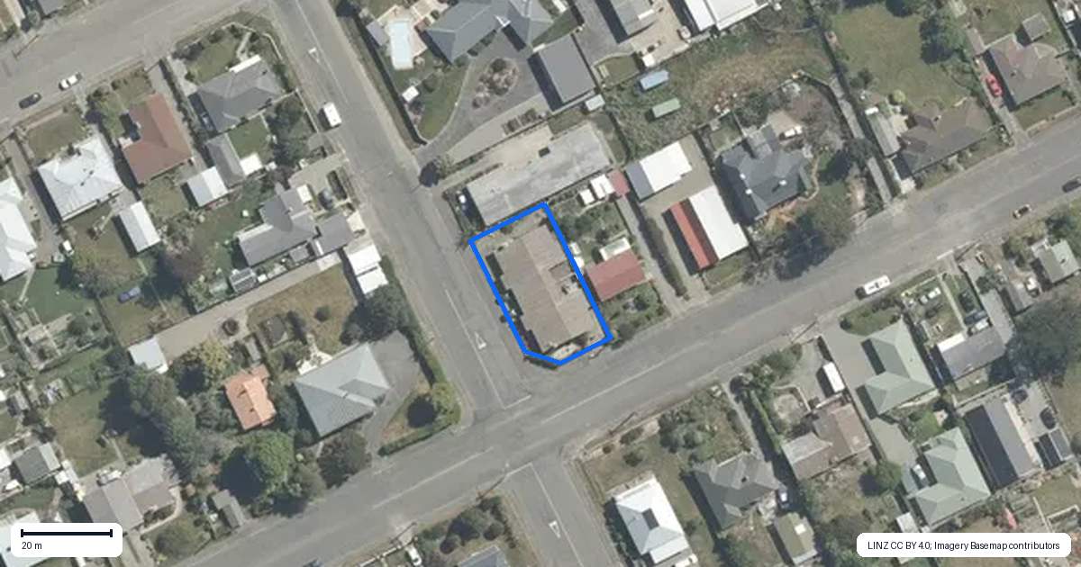 Property context map for 6 Bond Street, Waimate
