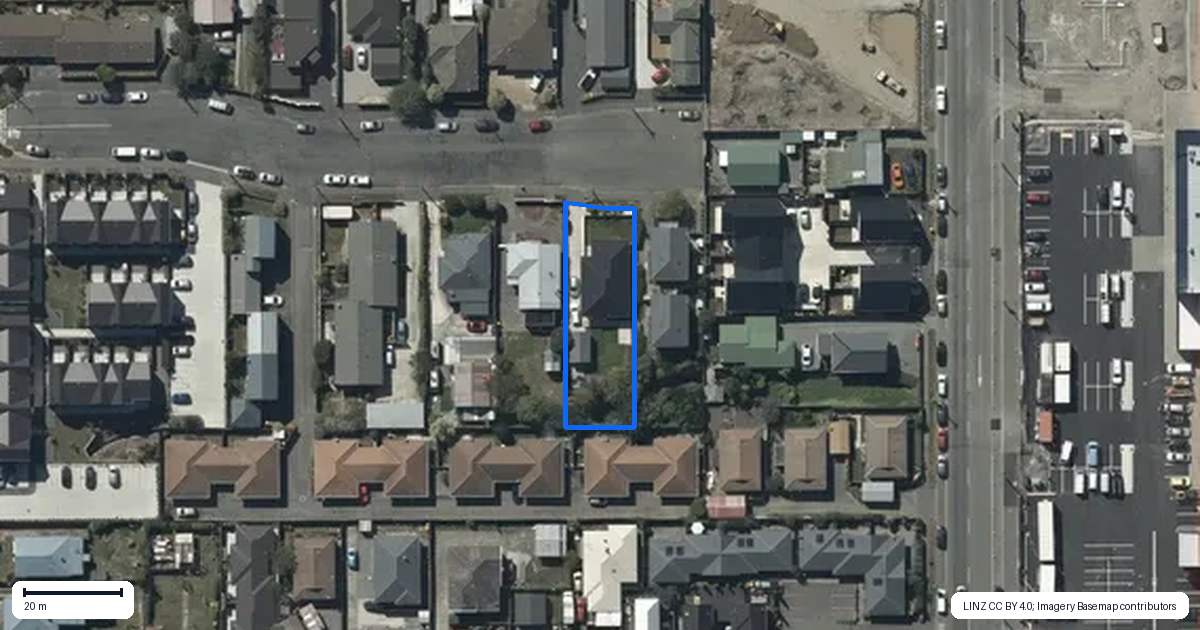 Property context map for 116 Ruskin Street, Addington, Christchurch