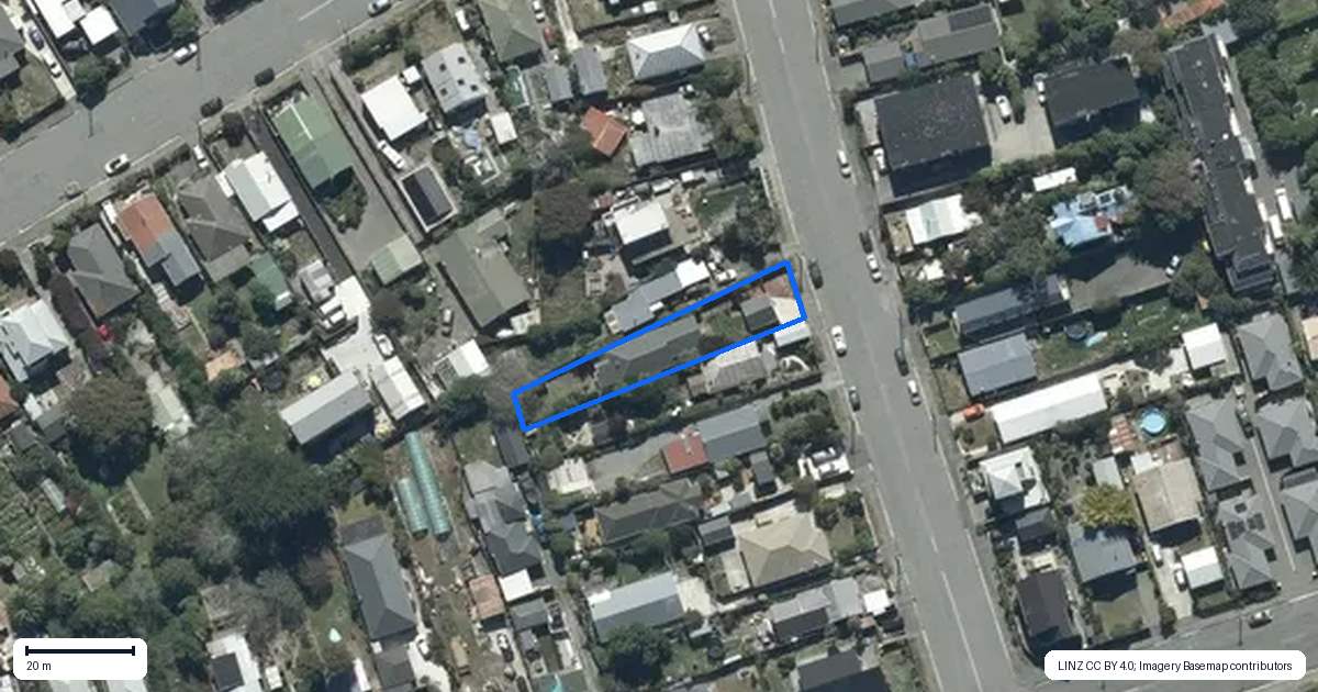 Property context map for 16 Tonks Street, North New Brighton, Christchurch