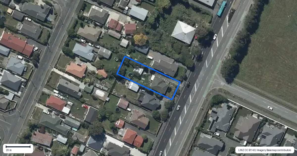 Property context map for 256 Halswell Road, Halswell, Christchurch