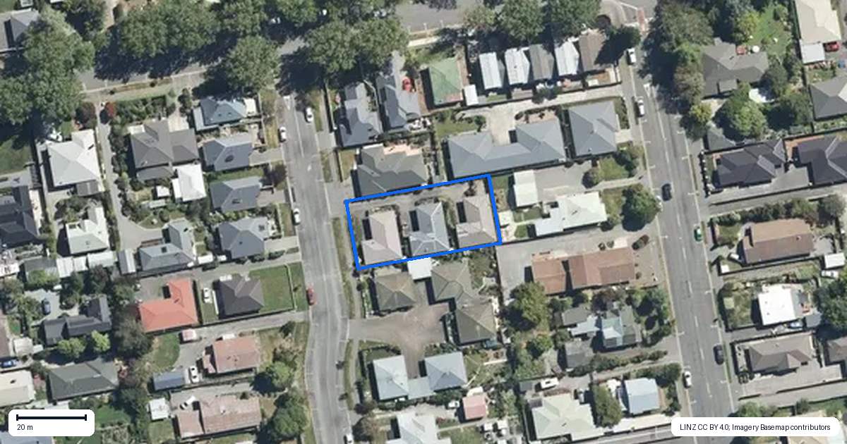 Property context map for 20C Murray Street, Rangiora