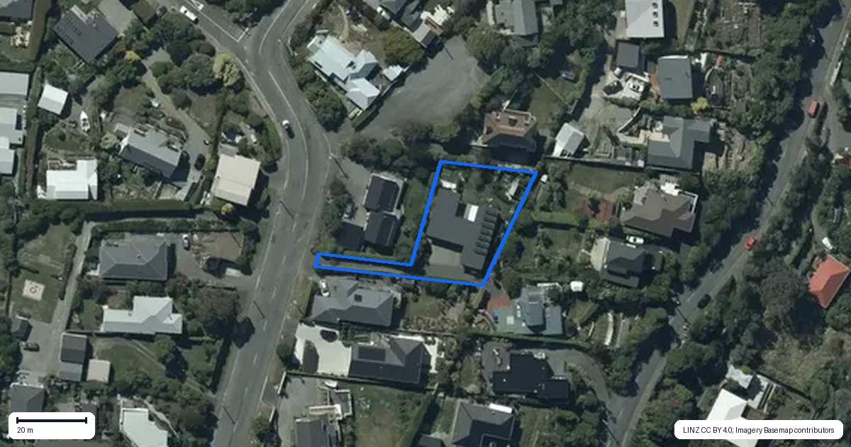Property context map for 45 Major Hornbrook Road, Mount Pleasant, Christchurch