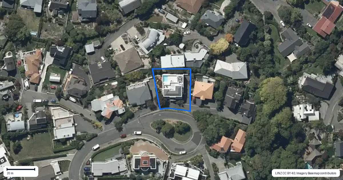 Property context map for 37 Overdale Drive, Cashmere, Christchurch