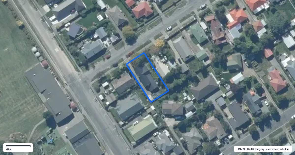 Property context map for 28 Pennington Street, Leeston