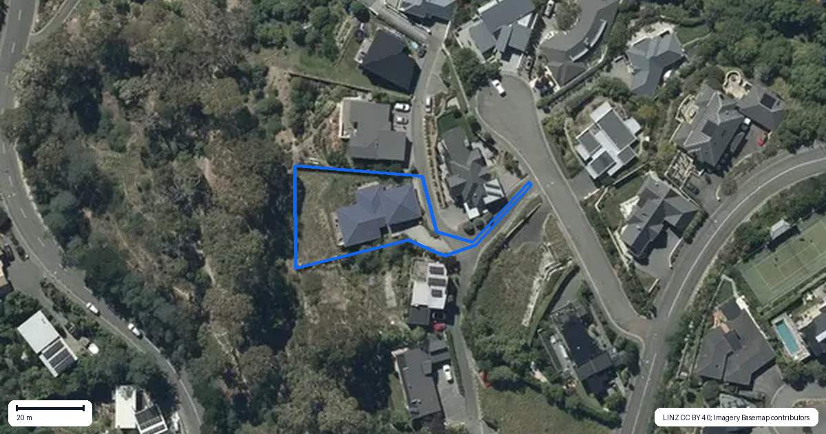 Property context map for 7 Runswick Lane, Huntsbury, Christchurch