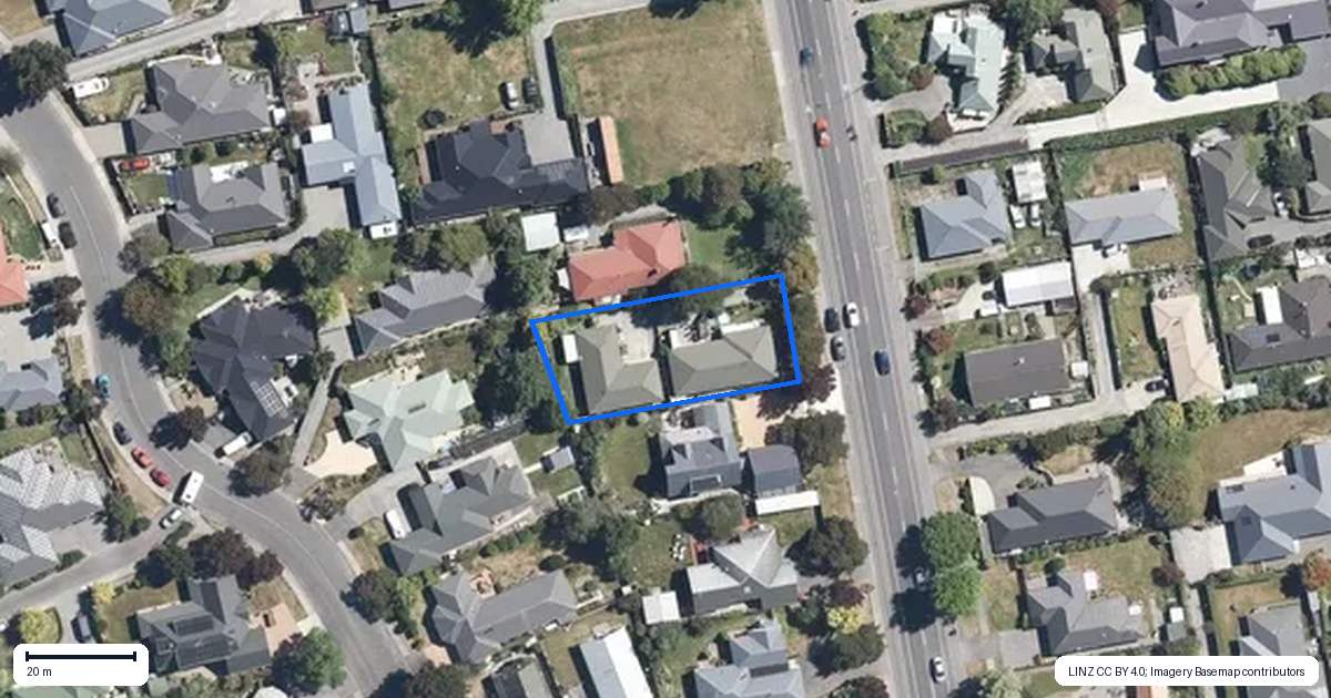 Property context map for 111 Ashley Street, Rangiora