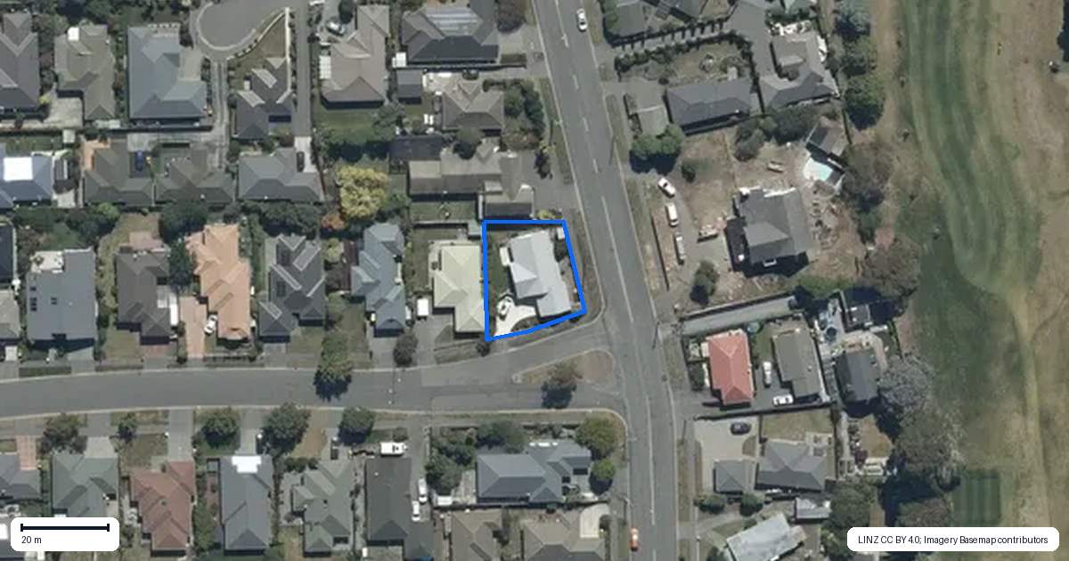 Property context map for 2A Rue de la Mare, Parklands, Christchurch